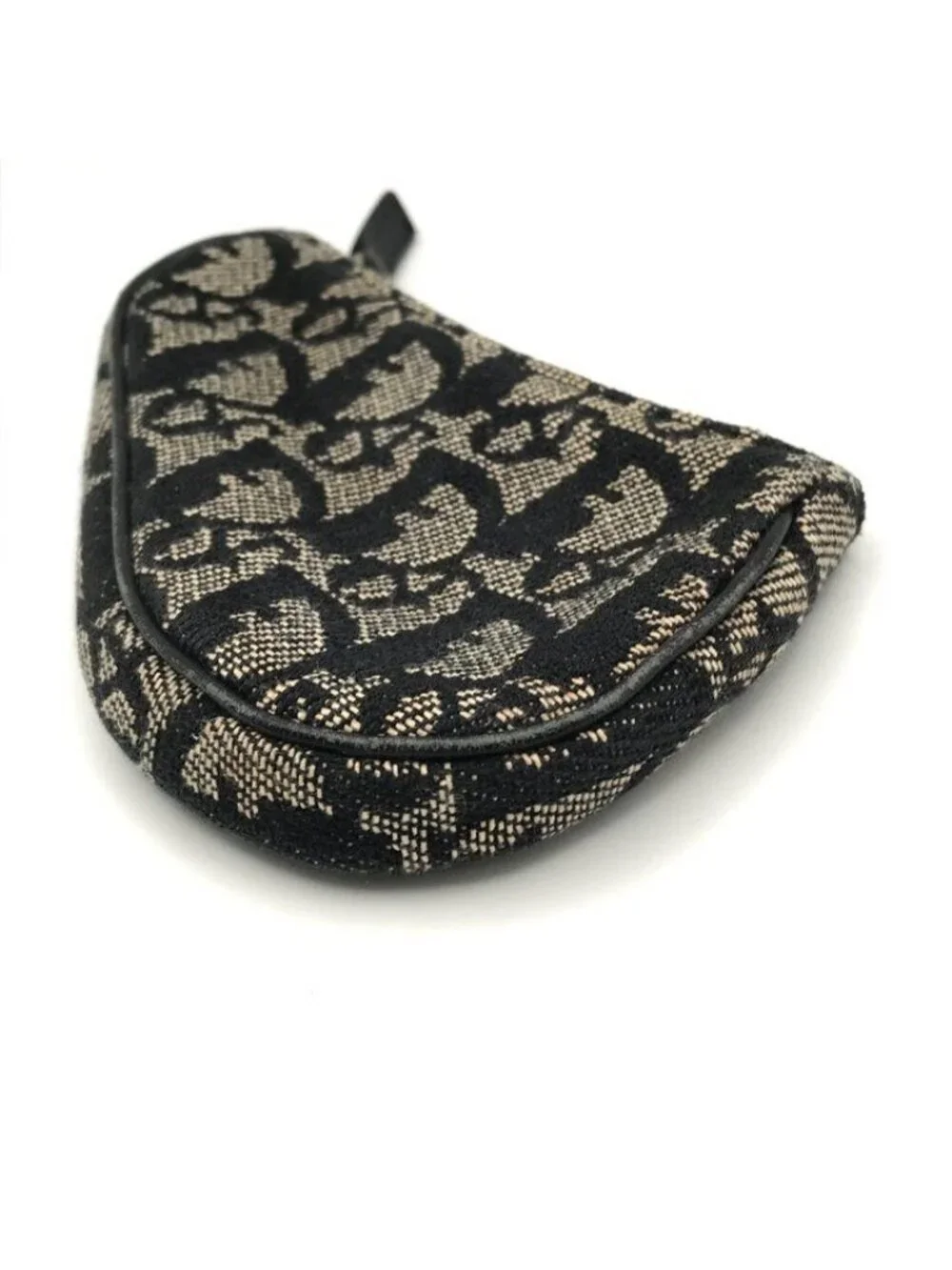 Dior Trotter Saddle Canvas Pouch Coin Case Purse Black